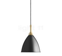 Gubi BL9 Lampada a sospensione, ottone/nero - ø21 cm