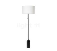 Gubi Gravity Lampada da terra, paralume bianco/piede acciaio nero