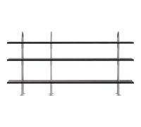 Gubi Keen 208 Sistema di Scaffalature A 3 Ripiani in Acciaio Inossidabile/impiallacciatura di Frassino