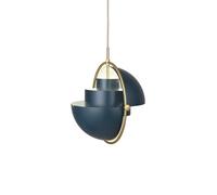 Gubi lampada a sospensione Lite, Ø 36 cm, ottone/blu scuro GUBI