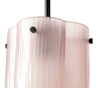 Gubi Lampada a sospensione Seine, ottone anticato, vetro rosa corallo GUBI