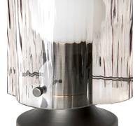 Gubi lampada da tavolo Seine, ottone antico, vetro grigio fumé GUBI