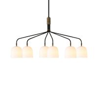 Gubi Lampadario Howard a 6 luci 134x73 cm canna di fucile/bianco 10057592