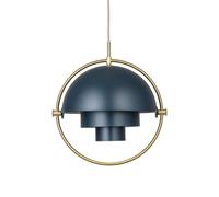 Gubi Multi-Lite Lampada a sospensione, ottone/blu scuro - ø36 cm