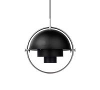 GUBI Multi-Lite Lampadario Cromo E Nero