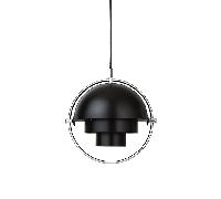 GUBI Multi-Lite Lampadario Cromo E Nero Piccolo