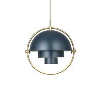 Gubi Multi-Lite Lampada a sospensione, ottone/blu scuro - ø36 cm