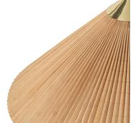 Gubi piantana 9602, ottone/rattan, paralume in bambù GUBI