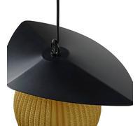 Gubi Satellite lampada a sospensione da esterno, 57x36 cm, nero/oro senape GUBI