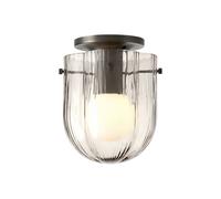 Gubi Seine plafoniera, ottone antico, vetro grigio fumé GUBI