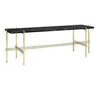 GUBI TS Consolle H40 cm con 1 Ripiano Ottone/ Marmo Nero Marquina