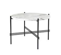 GUBI TS Tavolino Rotondo Ø55 Nero/ Marmo Bianco di Carrara