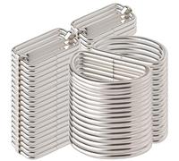 GUBOCA 80 PCS Anelli per Borse,D Ring,Fibbie in Metallo,Anelli a D per Borse,per Zaini,Cinture,Artigianato,Fai da Te (Argento, 25mm)