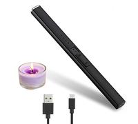 GUBOOM Accendino Elettrico USB, Accendino a Candela, Accendigas Antivento, Accendigas Usb Ricaricabile, Collo Lungo e 360º Flessibile Accendino Lungo per Accendere Candele,Stufe, Barbecue