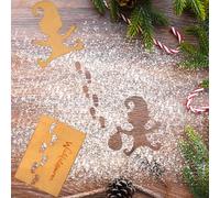 GUBOOM Elfo Stencil Impronte, Stencil Finestra Elfo, Stencil per Porta del Gnomo, Stencil Impronta Natalizi, Stencil Gnomi Natalizi, Impronte di Stencil di Gnomo, Riutilizzabile