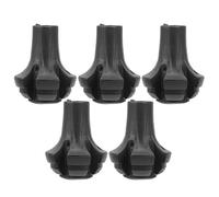 Gucagle Accessorio per bastoncini da montagna Coprigambe per bastoncini da trekking Set da 5 pezzi Protezione per punta antiscivolo in elastomero TPR per escursioni a piedi Nero 55mm 12mm