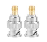 Gucagle Adattatore da BNC a SMA Connettore RF in rame placcato oro Convertitore coassiale ad alte prestazioni per connessione antenna 2 pezzi 28x14mm