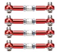 Gucagle Asta di collegamento dello sterzo Asta di collegamento in metallo Braccio di collegamento dello sterzo Asta di collegamento per auto RC Parti di aggiornamento in lega di alluminio (Rossa)