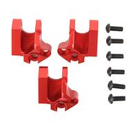 Gucagle Barra di trazione a codice fisso in lega di alluminio Parte di aggiornamento durevole di alta qualità per Axial SCX10 III AX103007 1/10 RC Modello di auto 3 pezzi Set con viti (Rossa)