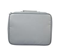 Gucagle Borsa organizer per documenti impermeabile ignifuga di grandi dimensioni portatile multistrato per riporre file con serratura per casa, viaggi, ufficio, fibra di vetro rivestita (Argento)