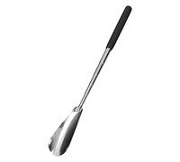 Gucagle Calzascarpe telescopico Sollevatore di scarpe con manico lungo regolabile in acciaio inossidabile per anziani Donne incinte Anziani con artrite Nero 27,1x3,3 cm