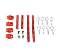 Gucagle Colonna per guscio per auto RC, robusta colonna per guscio per auto in lega di alluminio antiurto con perni a R per modello di auto da corsa su strada 1:10 Aggiorna il tuo veicolo (Rossa)