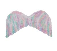 Gucagle d'angelo colorate di piume con cinghie elastiche per la festa di compleanno Halloween Cosplay Stage Show Materiale in cartone di piume premium (M)