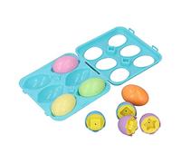 Gucagle Forma Colore Abbinamento Uova Giocattolo educativo Divertente Gioco di apprendimento per Bambini Materiale plastico 6 Uova con Scatola di immagazzinaggio