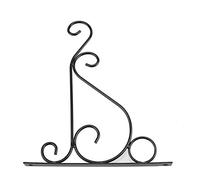 Gucagle Gancio per Piante in Ferro Staffa per Appendere a Parete Gancio per Fiori Durevole Premium per la Decorazione del Giardino di Casa Interno Esterno Balcone Cortile Bianco Nero (Nera)