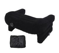 Gucagle Inflatable Reading Pillow Adjustable Height Comfortable Foldable Lap Desk Pillow for Working Gaming Writing at Home or Travel PVC Velvet 22x16.5x13.8in 33.65oz (Nera)