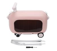 Gucagle Kids Ride On Luggage 90 Degree Folding Pedal Large Capacity Multi Functional Toddler Rideable Suitcase for Travel Lightweight Portable Sturdy PP ABS Material (Rosa)