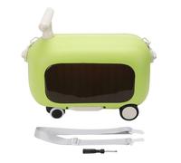 Gucagle Kids Ride On Luggage 90 Degree Folding Pedal Large Capacity Multi Functional Toddler Rideable Suitcase for Travel Lightweight Portable Sturdy PP ABS Material (Verde)
