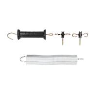 Gucagle Kit cancello per recinzione elettrica Durevole accessorio per porta a molla in ferro PP con manico Chiodo isolato per di recinzione per bestiame 5 metri 5,47 iarde
