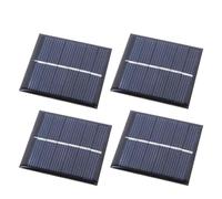 Gucagle Kit fai da te per pannelli solari in silicio ad alta efficienza da 4 pezzi Alimentatore portatile 3V 168mA per luci di emergenza Pompe ad acqua solari Piccoli sistemi solari Nero