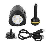 Gucagle Luce di riempimento professionale per immersione Luce fotografica a LED impermeabile Alta luminosità per accessorio per riprese subacquee Profondità 40 m PC110 Lega di alluminio