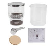 Gucagle Macchina per caffè e tè con gocciolatore, controllo della velocità da 300 ml, resistente al calore, in vetro, per caffè freddo, per casa, ufficio, bar, vetro borosilicato,