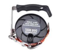 Gucagle Mulinello per immersione con maniglia 290FT Mulinello per immersione con linea arancione ad alta visibilità per immersioni subacquee in grotta BCD su relitti Affidabile (Nera)