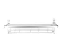 Gucagle Portasciugamani pieghevole in alluminio White Space Portaoggetti da bagno Scaffale Organizzatore Accessorio per toilette Portasciugamani pieghevole multifunzionale per bagno