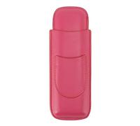 Gucagle Portasigari Elegante vintage realizzato a mano sottile portatile portasigari a 2 dita da viaggio per feste aziendali in ecopelle 18x6,5 cm 2 capacità per sigari (Rosa)