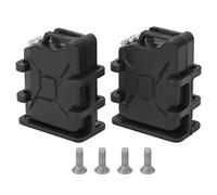 Gucagle Serbatoio carburante simulato per auto RC Mini tanica di olio Durevole Accessorio decorativo realistico per 1/8 1/10 RC Crawler Car Materiale plastico 42x34x20mm 2 Pezzi (Nera)