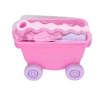 Gucagle Set di giocattoli per castelli di sabbia per bambini Secchio e pale da spiaggia per bambini Giocattoli di sabbia per attività all'aperto per spiaggia e piscina Carrello (Rosa)