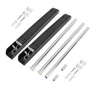 Gucagle Spazio Alluminio Retrattile Doppia Staffa Appendiabiti Pieghevole Stendino per Lavanderia Bagno Casa Hotel Balcone Argento Nero 120 cm (Nera)