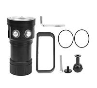 Gucagle Torcia subacquea a LED Illuminazione subacquea professionale Lampada sottomarina impermeabile Torcia subacquea portatile per immersioni subacquee Snorkeling Pesca subacquea Nero