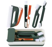 Gucass 7 in 1 Spazzola per Pulizia delle Fessure, Spazzole per Piastrelle Spazzola per Fughe Tra le Piastrelle, Spazzola Multifunzione per la Pulizia, per Cucina, Bagno, Scanalature di Porte(Verde)