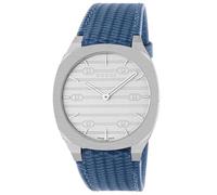 Gucci 25H YA163422 Unisex Watch - Silver Dial, Blue Leather Strap
