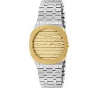 : Gucci 25H YA163502 Women's Watch - Gold Dial, Stainless Steel Bracelet
