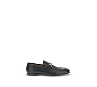 Gucci Black Calf Leather Bos Taurus Slip-On Loafers - EU39/US6