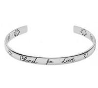 Gucci "Blind For Love" Sterling Silver Bracelet - Size 16cm