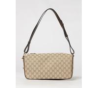 GUCCI Borsa a spalla Half Horsebit media in jacquard monogram GG OS Beige