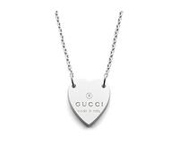 GUCCI collana in argento con cuore inciso Gucci trademark YBB22351200100U